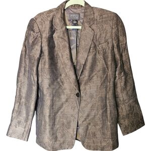 Vintage Women's Lafayette 148 New York Blazer 10 One Button Mohair Rayon Silk
